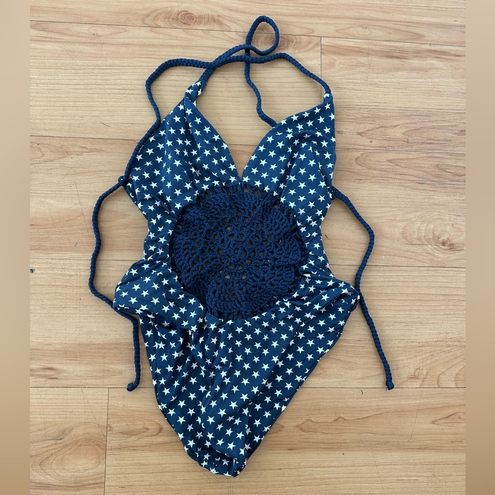 Frankies Bikinis One Piece Star Pattern Swimsuit